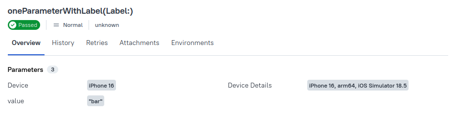 Xcode Destinations in Allure Report