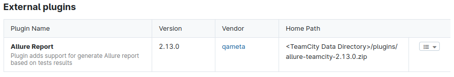 Allure TeamCity plugin install Allure TeamCity plugin install